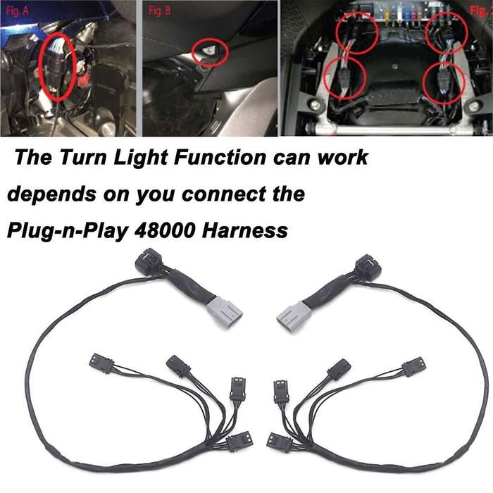 Motorcycle Led Rear Saddlebag Accents Lights Decorative Turn Signal for Goldwing 1800 F6b 2018-up