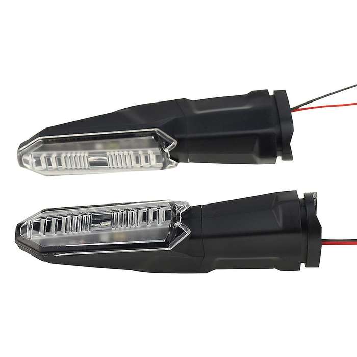 Motorcycle LED Turn Signal Indicator Light Blinker for NINJA 1000 650 400 300 250 Z1000SX(Clear)