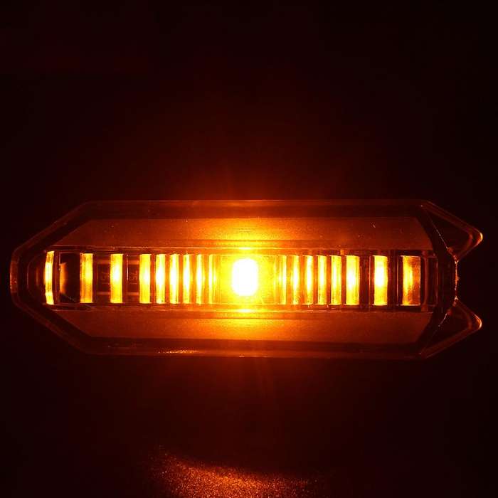 Motorcycle LED Turn Signal Indicator Light Blinker for NINJA 1000 650 400 300 250 Z1000SX(Clear)