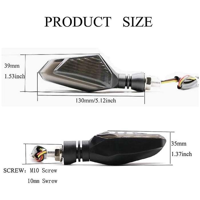 Motorcycle LED Turn Signal Lights Front and Rear Indicator Lights for Motorcycle Cruiser