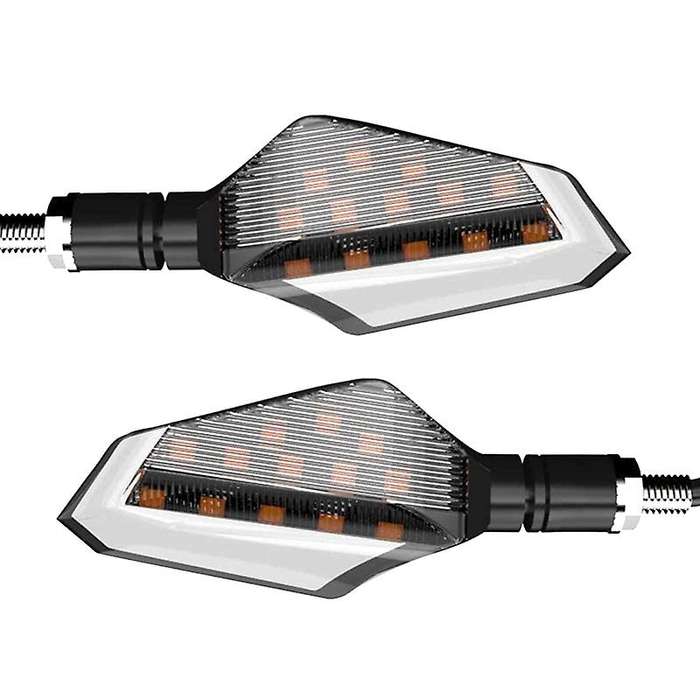 Motorcycle LED Turn Signal Lights Front and Rear Indicator Lights for Motorcycle Cruiser