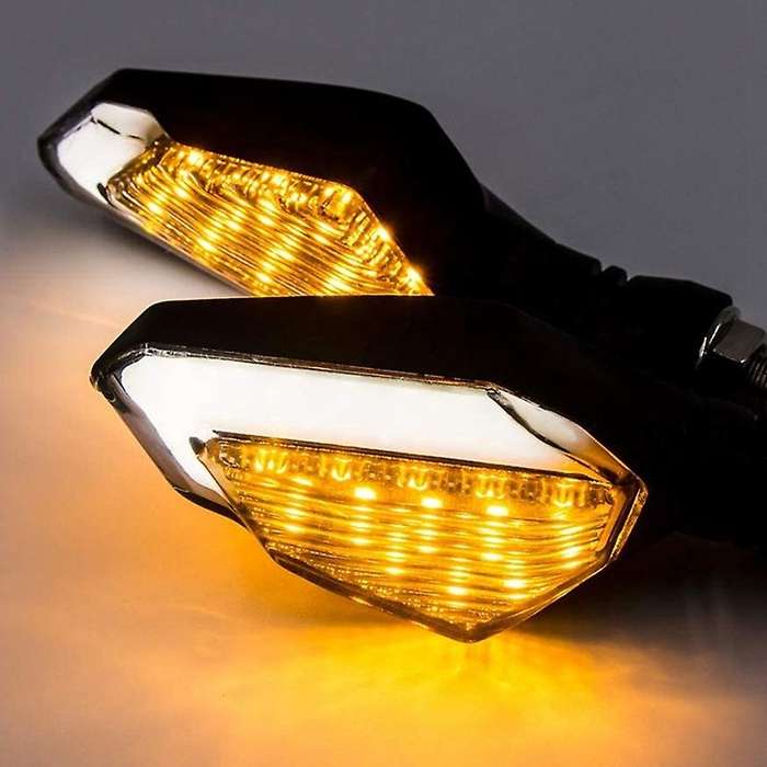 Motorcycle LED Turn Signal Lights Front and Rear Indicator Lights for Motorcycle Cruiser