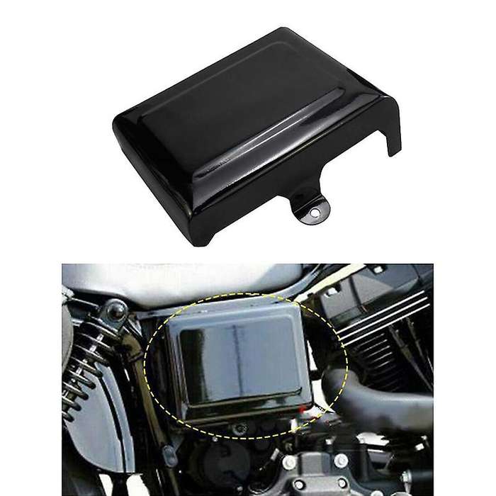 Motorcycle LEFT Side Battery Cover Guard Frame Fits for Fat Super Glide Wide Glide Switchback 06-17