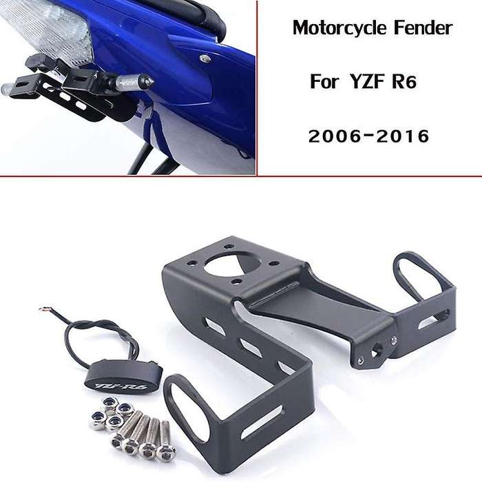 Motorcycle License Plate Holder LED Tail Eliminator License Plate Bracket for YZF R6 2006-2016