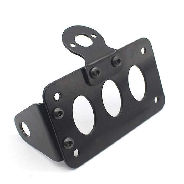 Motorcycle License Plate Holder Side Mounted Tail Light Frame Retro Motorcycle Accessories for Cruis