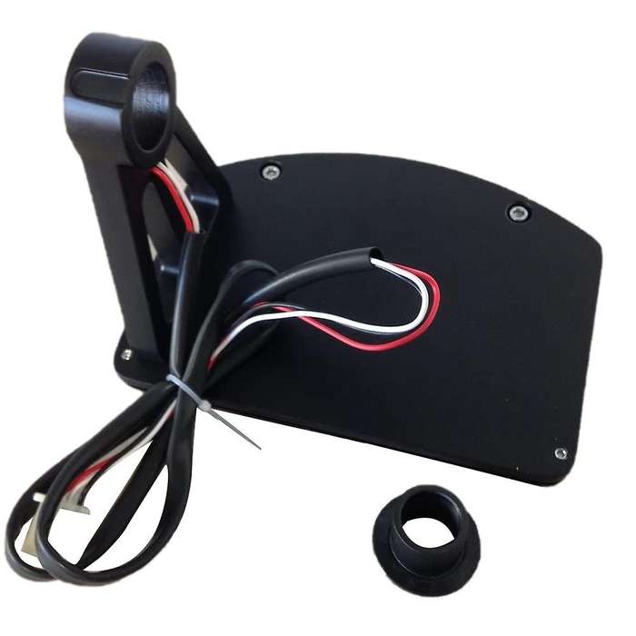 Motorcycle License Plate LED Tail Light Horizontal Side Mount Bracket Holder for Chopper Custom Tour
