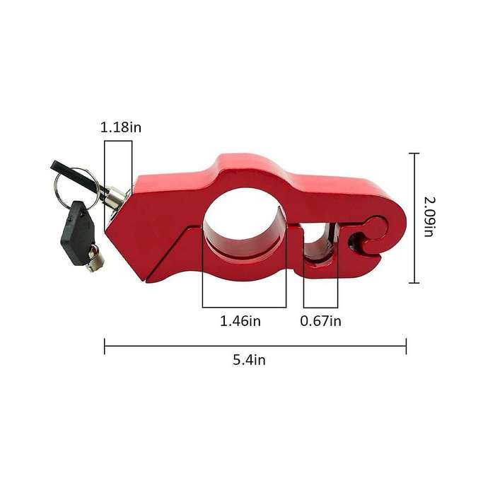 Motorcycle Lock, Handlebar Lock with 2 Keys, Anti Theft Motorcycle Brake Lock for Motorcycle Bike A