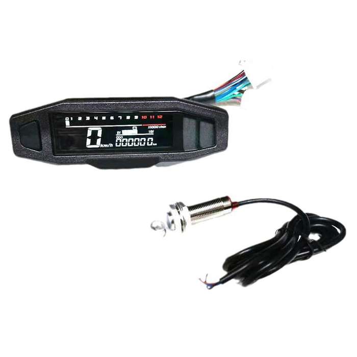 Motorcycle Mini VA HD LCD Speedometer Speedometer Fuel Gauge Hd Adjustable LCD
