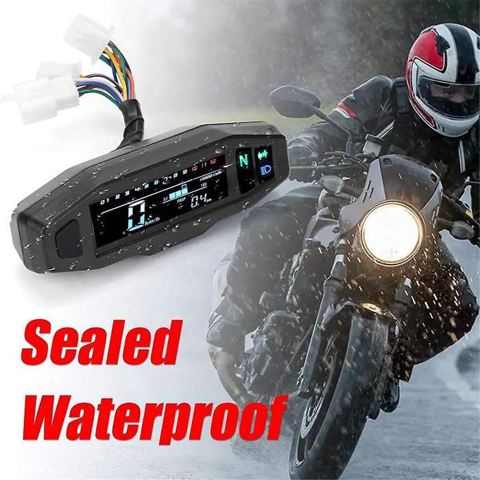 Motorcycle Mini VA HD LCD Speedometer Speedometer Fuel Gauge Hd Adjustable LCD