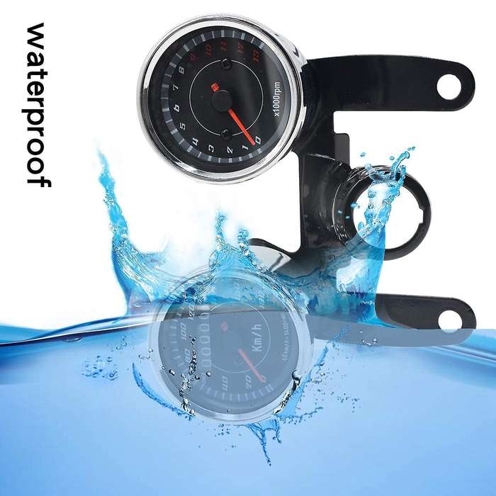 Motorcycle Modified Odometer Dual Range Meter Code Table Led Tachometer Double Round