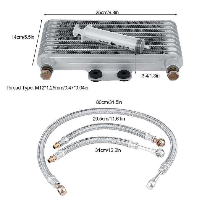 Motorcycle Parts Motorcycle Engine Oil Cooling Radiator System Kit for CB CG T1