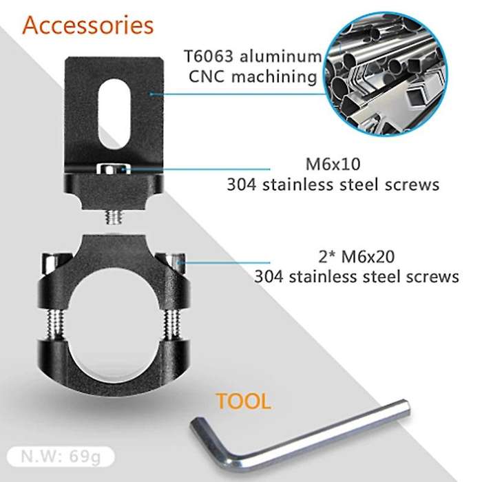 Motorcycle Pipe Mount Headlight Bracket Spotlight Holder Tube Clamp Handlebar 22mm 7/8inch for Cafer