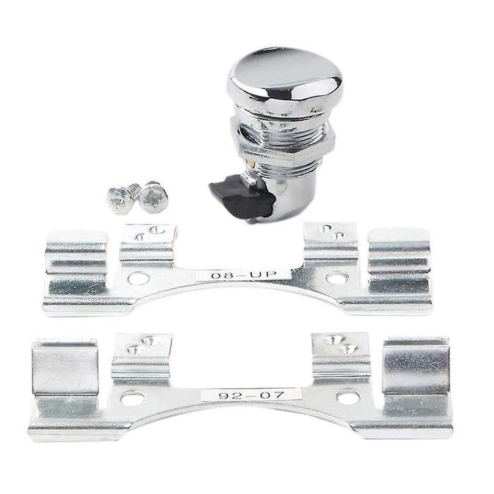 Motorcycle Push Button Fuel Door Latch for Touring Glide Road Glide Street Glide Chrome