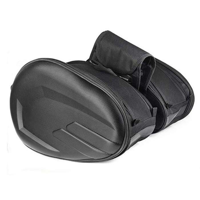 Motorcycle PU Leather Waterproof Rear Back Seat Bag 36L-58L Travel Bag Saddle Bag Side Helmet Bag Ri