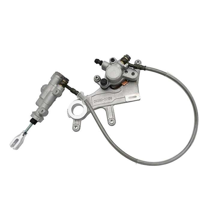 Motorcycle Rear Brake Caliper Master Cylinder Pump W/Oil Hose for CR125R CR250R CRF250R CRF450R 2002