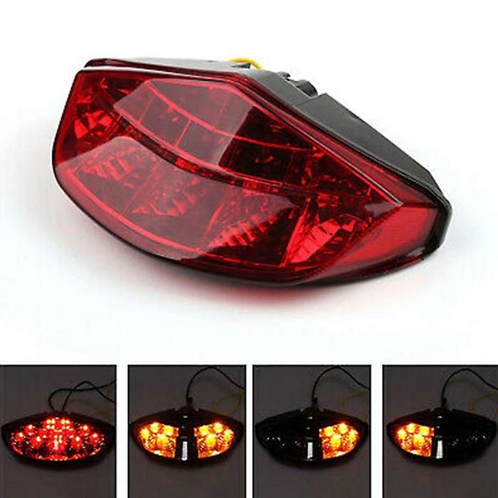 Motorcycle Rear Brake Light with Steering Tail Light Assembly for 696 795 796 1100S 1100(Red)