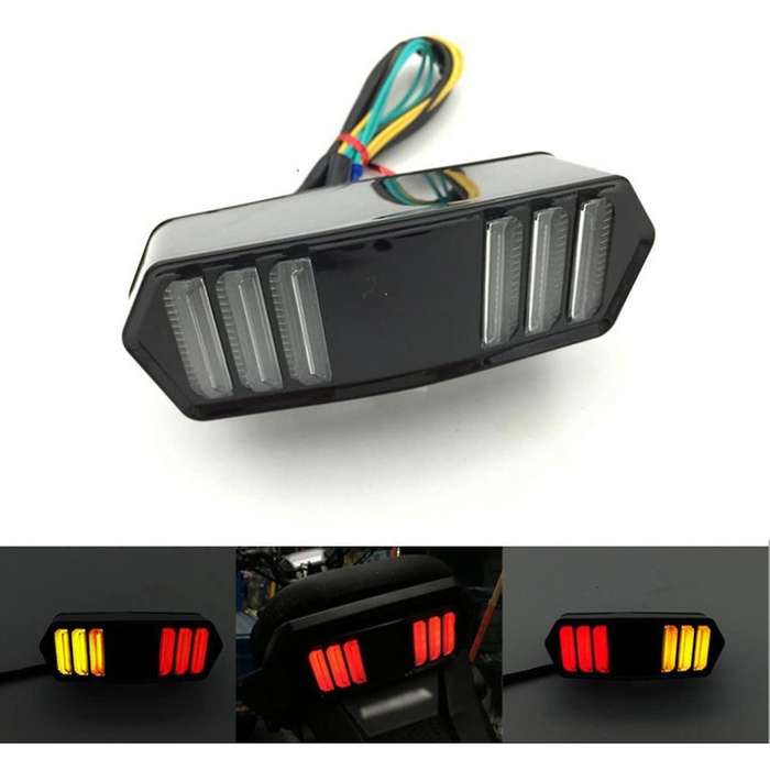 Motorcycle Rear LED Turn Signal Tail Light Brake Stop Running Indicator Integrated for 125 CBR650F C