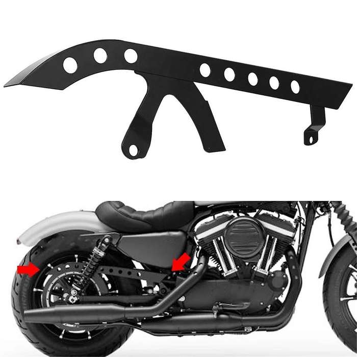 Motorcycle Rear Pulley Guard Drive Pulley Cover for XL 883 1200 48 72 SuperLow Nightster 2004-2018