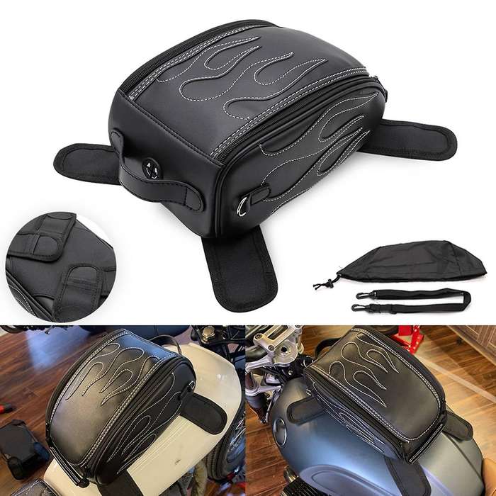 Motorcycle Rear Tank Bag Waterproof Magnetic Motorbike Toolkit Oil Fuel Tank Travel Bag for