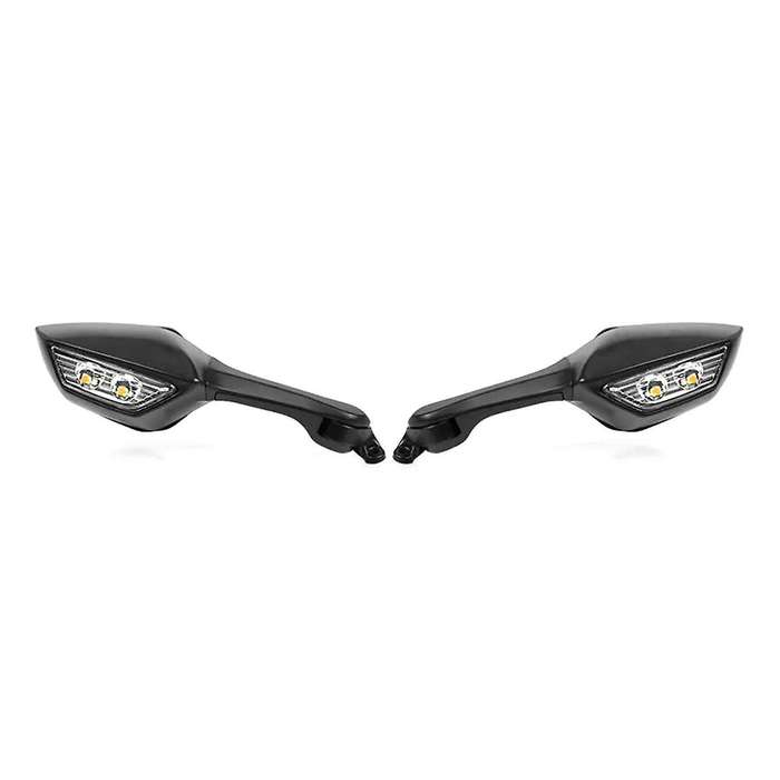 Motorcycle Rearview Mirrors with LED Turn Signals Lights for Ninja -10R ZX10R 10R 2011-2015