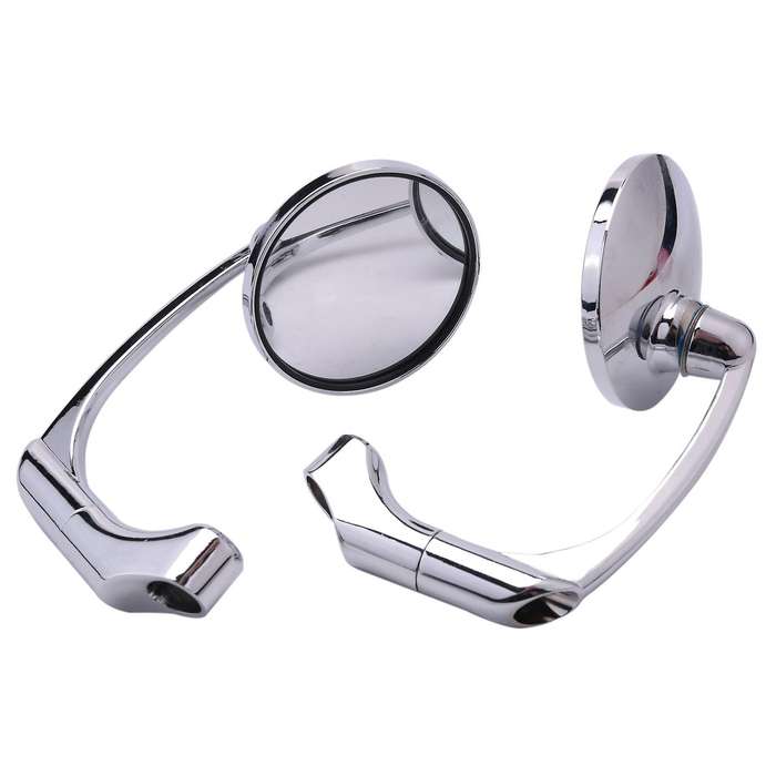Motorcycle Rearview Side Mirror with 8/10Mm Screws Universal Round Retro Modified Motorbike Cafe Rea