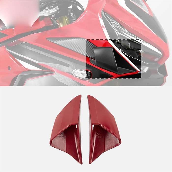 Motorcycle Red Side Deflector Wind Fixed Wind Wing Air Inlet Wing Fin for CBR650 19-23 Moto Modifica