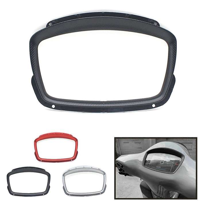 Motorcycle Speedometer Cover Digital Dashboard Rim for GTS300 250 300 2013-2020(Red)