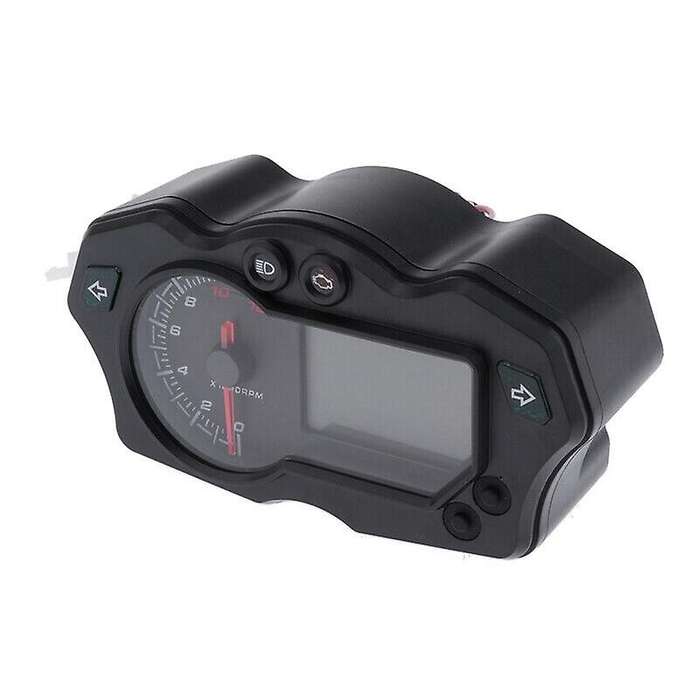 Motorcycle Speedometer Universal 7 Colors Tachometer Odometer Gauge 12000RPM 12V