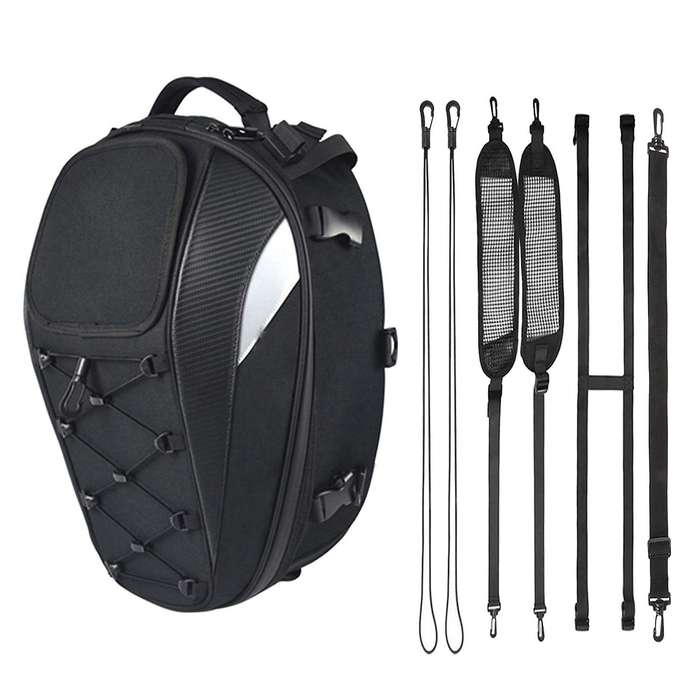 Motorcycle Tail Bag, Seat Bag, Dual Use Motorcycle Waterproof Helmet Bag for Motorbike, Dirt Bike