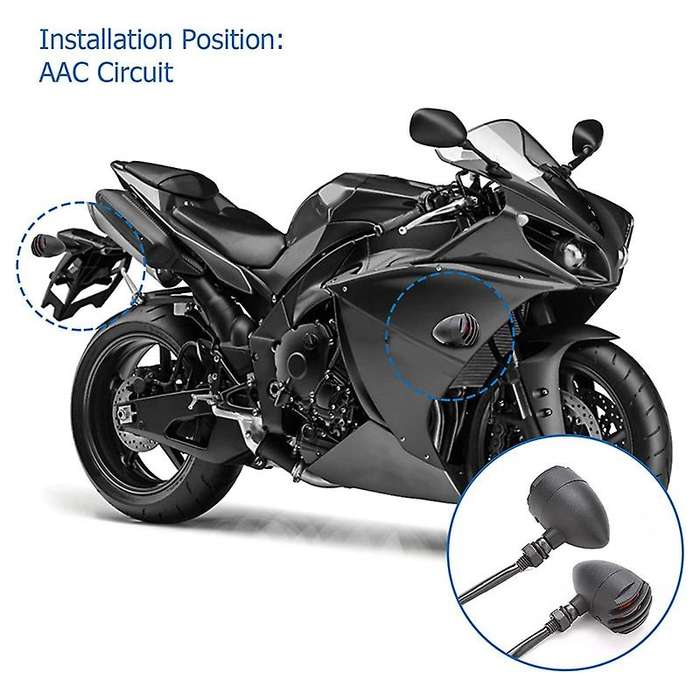 Motorcycle Turn Signals Light, 3 Wire Bulb Indicators Turn Signals for Cruiser Mini Chopper Frame