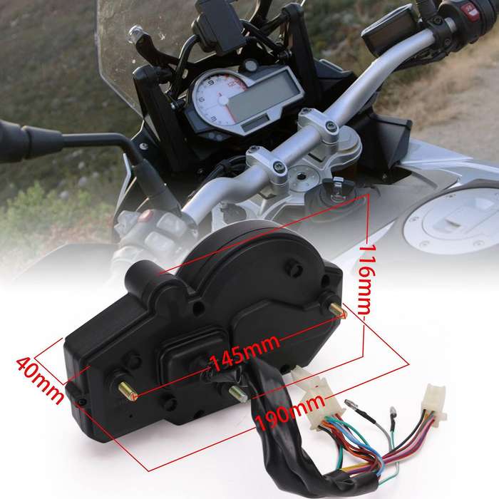 Motorcycle Universal 1, 2, 4 Cylinder Odometer Tachometer ATV LCD Digital Speedometer for