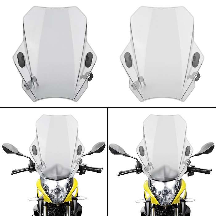 Motorcycle Windscreen for MT07 MT09 CBR600RR CB1000R GXSR 600 750 Adjustable 43x40cm Clear