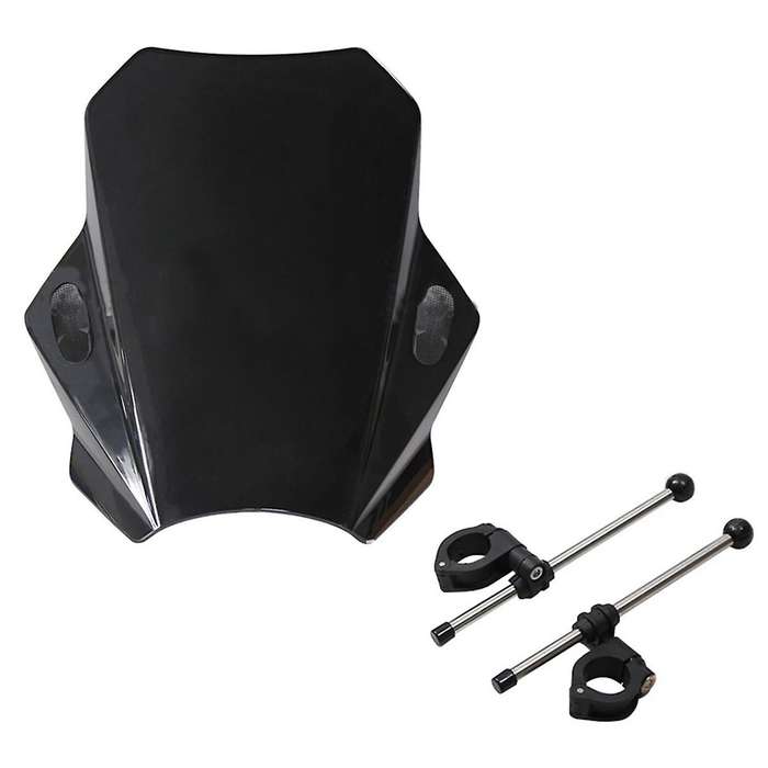 Motorcycle Windscreen for MT07 MT09 CBR600RR CB1000R GXSR 600 750 Adjustable 43x40cm Black