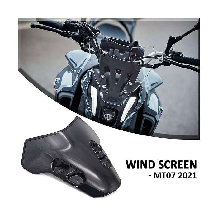 Motorcycle Windshield Deflectors Wind Shield Screen Protector for Mt07 Mt-07 2021 2022(smoked Black