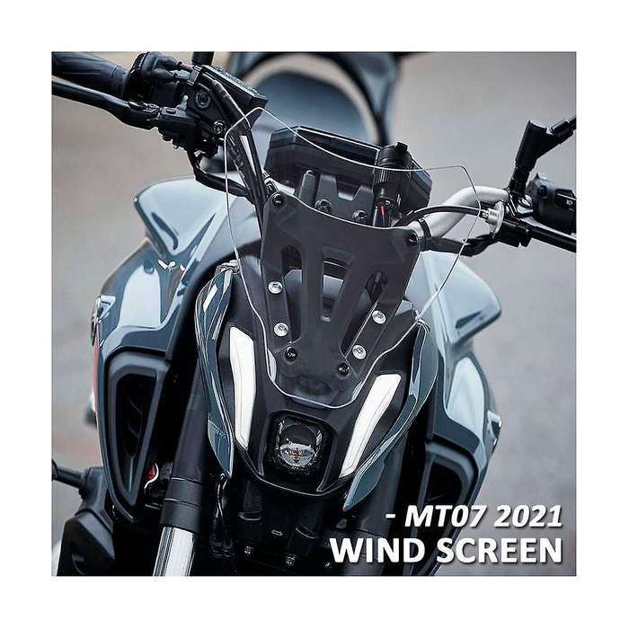 Motorcycle Windshield Deflectors Wind Shield Screen Protector for Mt07 Mt-07 2021 2022(transparent)