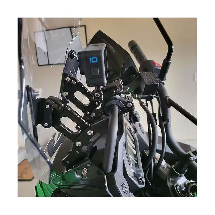 Motorcycle Windshield Riser Adapter Adjustable Windscreen Mount Bracket for Klr650 2022-2023 Klr 65