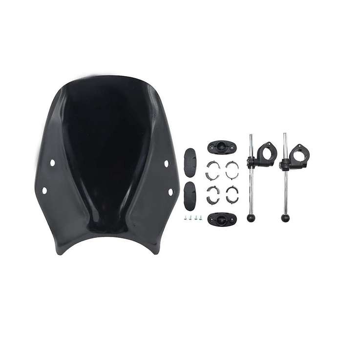 Motorcycle Windshield Wind Shield Deflector for /meteor/classic 350 500 Interceptor 650(black)