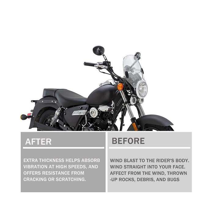 Motorcycle Windshield Wind Screen Shield Deflector Protector Cover for Keeway 125 / 150 / 200(trans