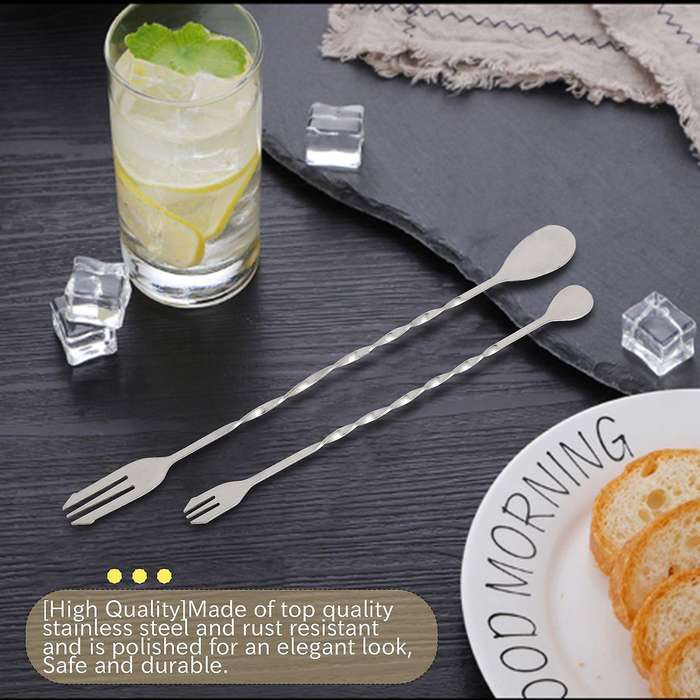 Muddler,5 Pcs Stainless Steel Accessory Set Mixing Spoon & Ice Tongs for Family Bar Tool Essential