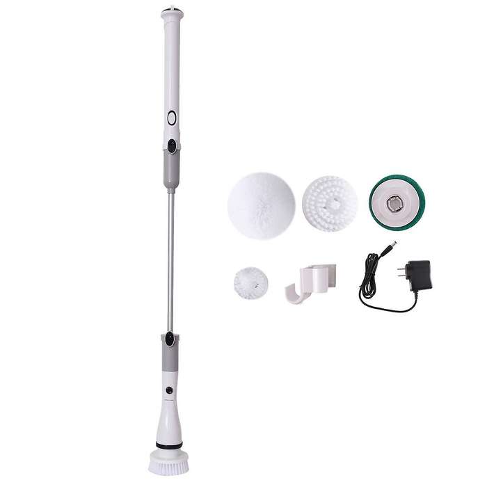 Multi-brush Head Radio-activated Cleaning Brush Cleaning Toilet Brush Rotating Mop Us Plug