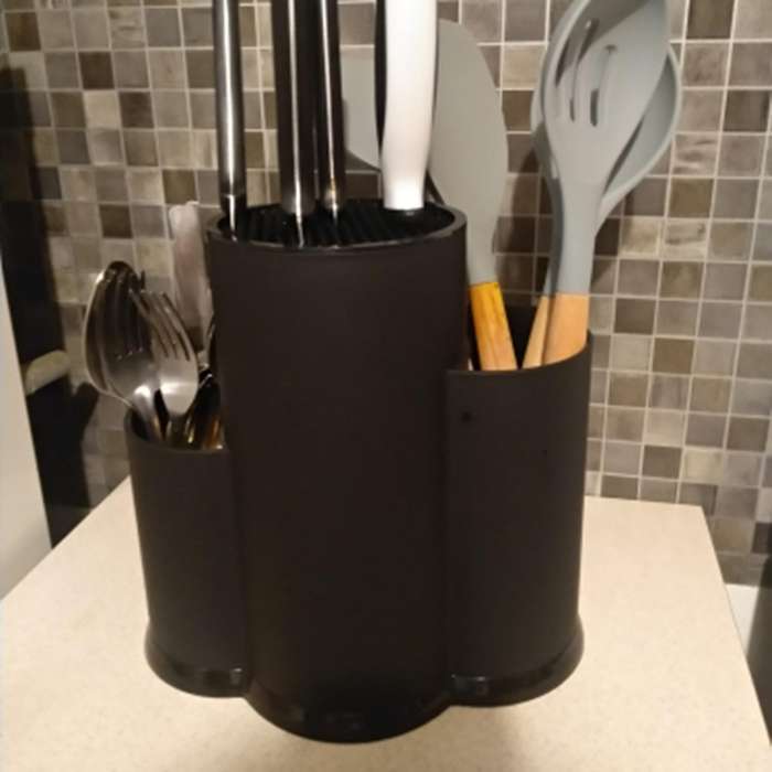 Multi-Function Holder for Knife Block PP Cutlery Drainer Storage Box Spoon Fork Kitchen Organizer Ra