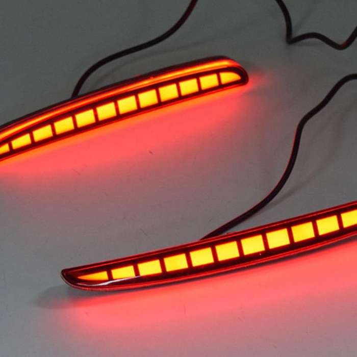 Multi-Function LED Rear Bumper Light Rear Fog Lamp Auto Bulb Brake Light Reflector for 2016 2017 201