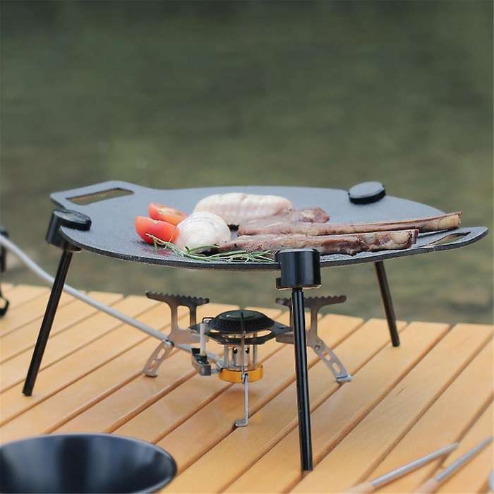 Multifunctional BBQ Tray Rack Pot Rack Portable Adjustable Tripod BBQ Rack Camping Supplies