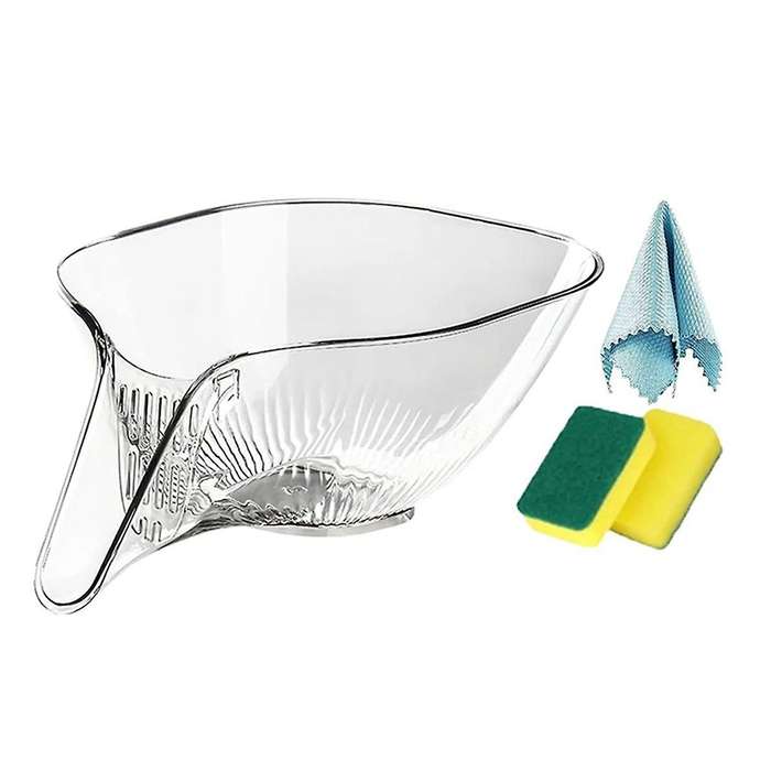 Multi-functional Drain Basket, Drainage Basket Funnel, Kitchen Plastic Drainer Food Basket, Plastic