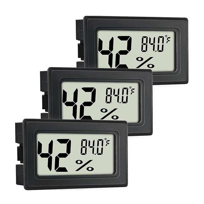 Multifunctional Indoor Digital Thermometer Hygrometer - 3 Pack, Humidity Meters Gauge with Built-In