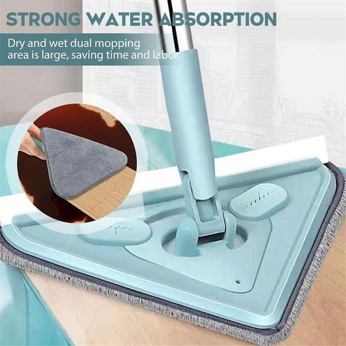 Multifunctional Mop, 360 Rotatable and Adjustable Cleaning Mop, Wet and Dry Triangle,