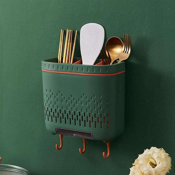 Multifunctional Rack Knife Holder, Drain Storage Box, Spoon and Fork Rack,c