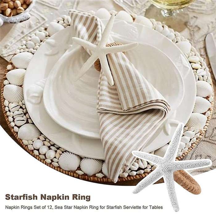 Napkin Rings 12, Sea Star Napkin Ring for Serviette for Tables, Wedding, Birthday, , Christmas