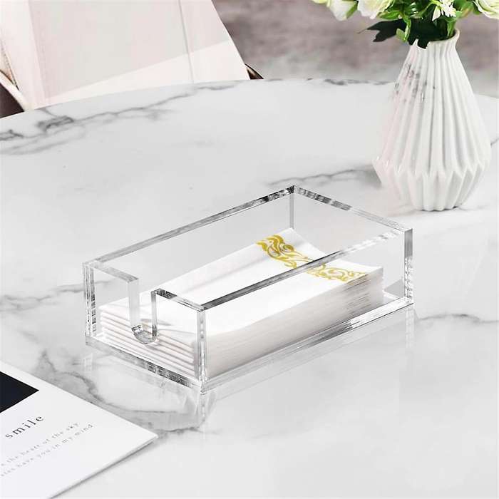 Napkin Holder, Acrylic Napkin Holder for Table, Guest Towel Holder, Cocktail Napkin Holder, Napkins