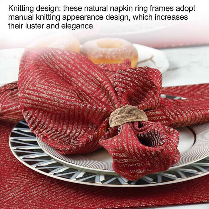 Napkin Rings Rope Napkin Rings Farmhouse Woven Napkin Rings for Dinner Table, Party Decorations